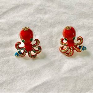 Vintage Jeweled Betsey Johnson Octopus studs